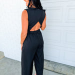 Tailored Vest Bodice Wide Leg Jumpsuit - Black - Lace and Grace Boutique