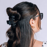 Teleties Classic Claw Clip | Medium - Black Polka Dot Party