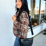 Kedzie Terrace Woven Crossbody - Black - Lace and Grace Boutique