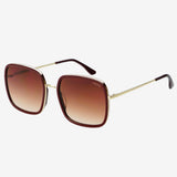 FREYRS Cosmo Acetate Womens Square Sunglasses - Chocolate Noir - Lace and Grace Boutique