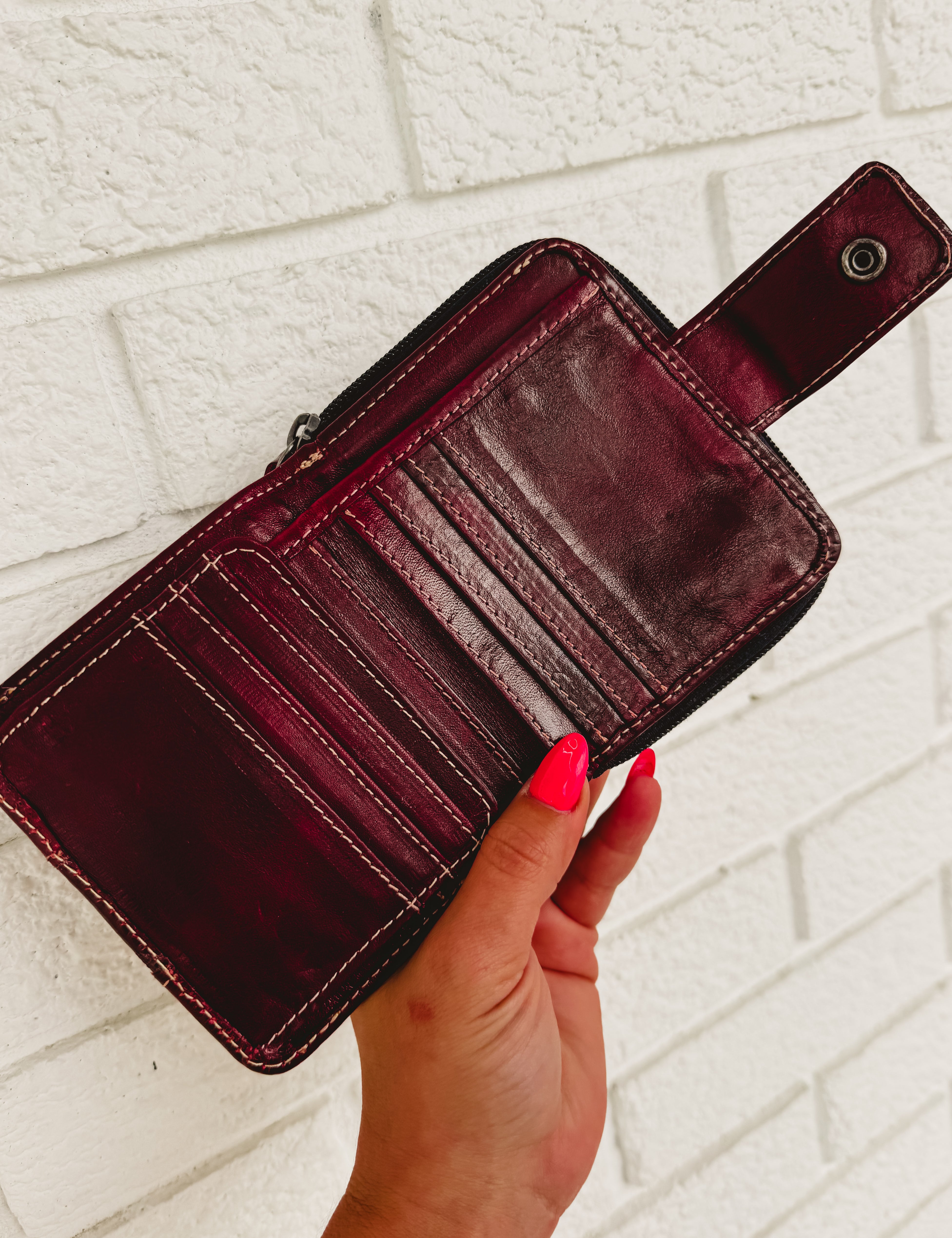 BedStu Plus Leather Wallet - Cherry Lacquer DD - Lace and Grace Boutique