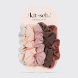 Kitsch Textured Scrunchie Set - Terracotta