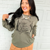 Natural Life Picnic Club Comfy Pocket Sweatshirt - Slate Grey