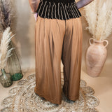 Effortless Elegance Wide-Leg Pants - Tawny Brown