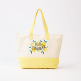 Hello Summer Terry Cloth Tote Bag - Lace and Grace Boutique