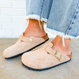 Birkenstock Boston Suede Leather Clog - Sandcastle