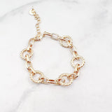 Circle Chain Link Bracelet Gold - Lace and Grace Boutique