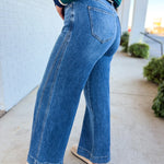 Mica High Rise Wide Leg Panel Denim Jeans - Medium - Lace and Grace Boutique