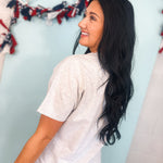 Simply Southern USA Patch Top - Light Heather - Lace and Grace Boutique
