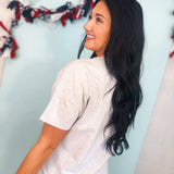 Simply Southern USA Patch Top - Light Heather - Lace and Grace Boutique