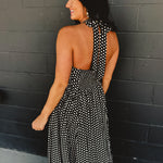 Polka Dot Halter Dress - Black - Lace and Grace Boutique