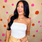 Basic Knit Tube Top - Off White - Lace and Grace Boutique