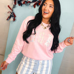 Striped Denim Drawstring Shorts - Sky/White - Lace and Grace Boutique