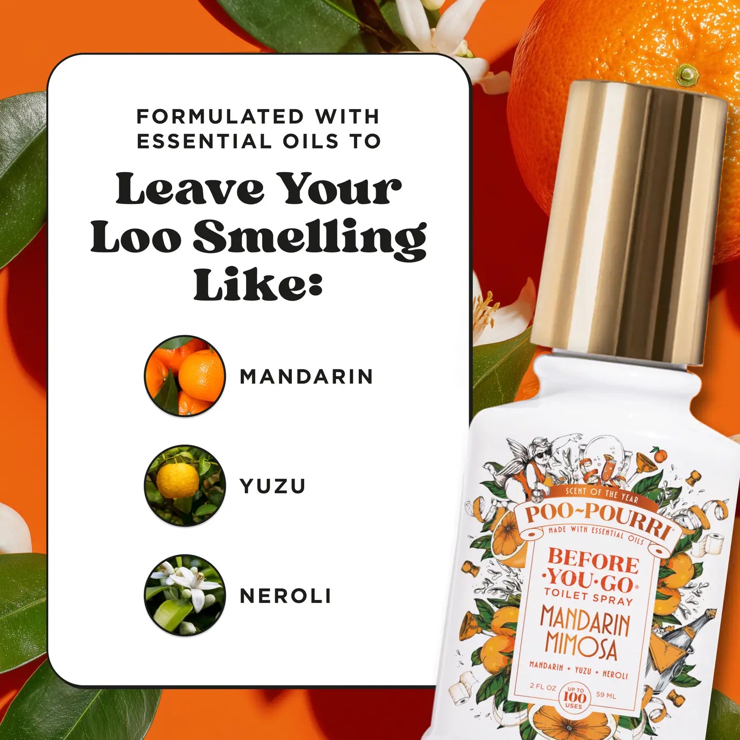 Poo-Pourri Mandarin Mimosa 2oz Toilet Spray - Lace and Grace Boutique