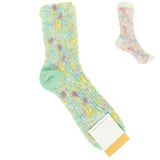 Spring Floral Comfort Cotton Knit Socks