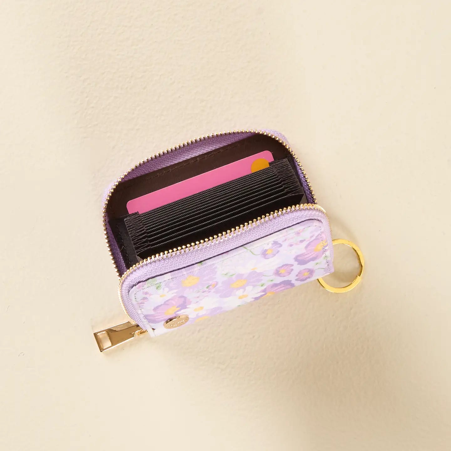 Zip Around Wallet - Bouquet Beauty Purple - Lace and Grace Boutique