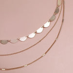 Triple Layered Bib Chain Necklace - Lace and Grace Boutique