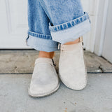 Birkenstock Lutry Premium Suede Clog - Oyster