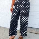 Polka Dot Trouser Pants - Black