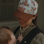 Embroidered Mother Floral Jacquard Hat - Lace and Grace Boutique