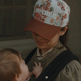 Embroidered Mother Floral Jacquard Hat - Lace and Grace Boutique
