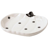 Polka Dot Pumpkins Plate Set - Black/White