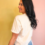 Summer Collage Crop Tee - Ivory - Lace and Grace Boutique