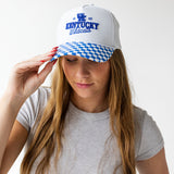 Kentucky Wildcats Checkered Trucker Hat - White/Blue