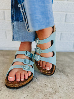 Birkenstock Florida Birko-Flor Sandal - Pure Sage - Lace and Grace Boutique