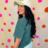 Margs? Graphic Tee - Pigment Dyed Green