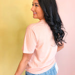 Tis So Sweet To Trust In Jesus Tee - Peach - Lace and Grace Boutique