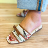 The Andrea Bow Raffia Slide - Beige Tulip - Lace and Grace Boutique