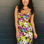 Morning Dew Cowl Neck Slit Maxi Dress - Violet Orchid - Lace and Grace Boutique