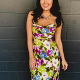 Morning Dew Cowl Neck Slit Maxi Dress - Violet Orchid - Lace and Grace Boutique