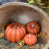 Orange Pumpkin Carved Moving Flame 4.5x2.75in - Lace and Grace Boutique