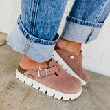 Birkenstock Boston Papillio Chunky Platform Clogs - Pink Clay - Lace and Grace Boutique