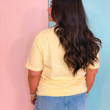 Mother Knows Best Graphic Tee - Butter Yellow - Lace and Grace Boutique