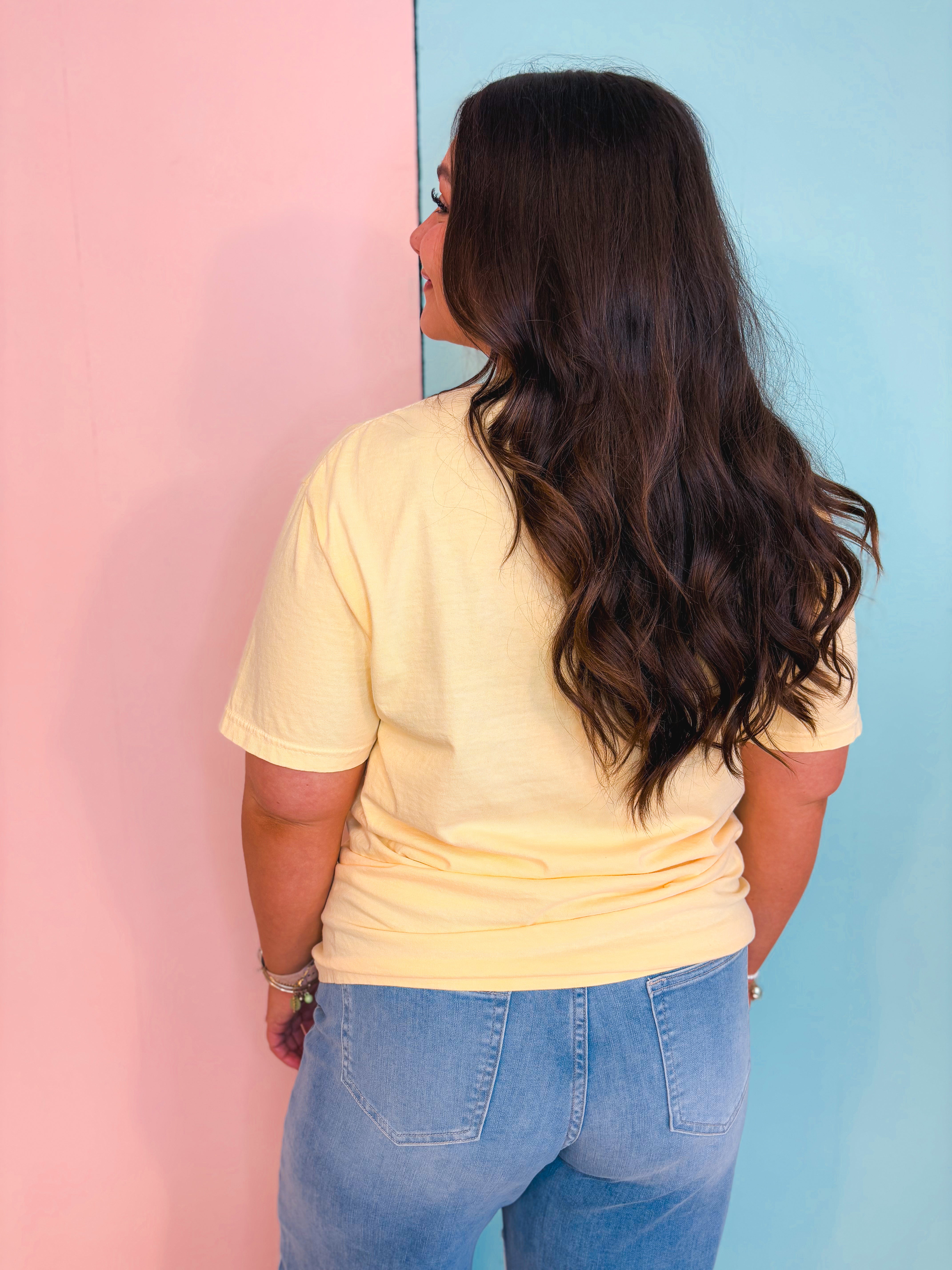 Mother Knows Best Graphic Tee - Butter Yellow - Lace and Grace Boutique