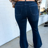 Judy Blue Charlotte High Rise Flare Denim Jeans - Deep Indigo - Lace and Grace Boutique