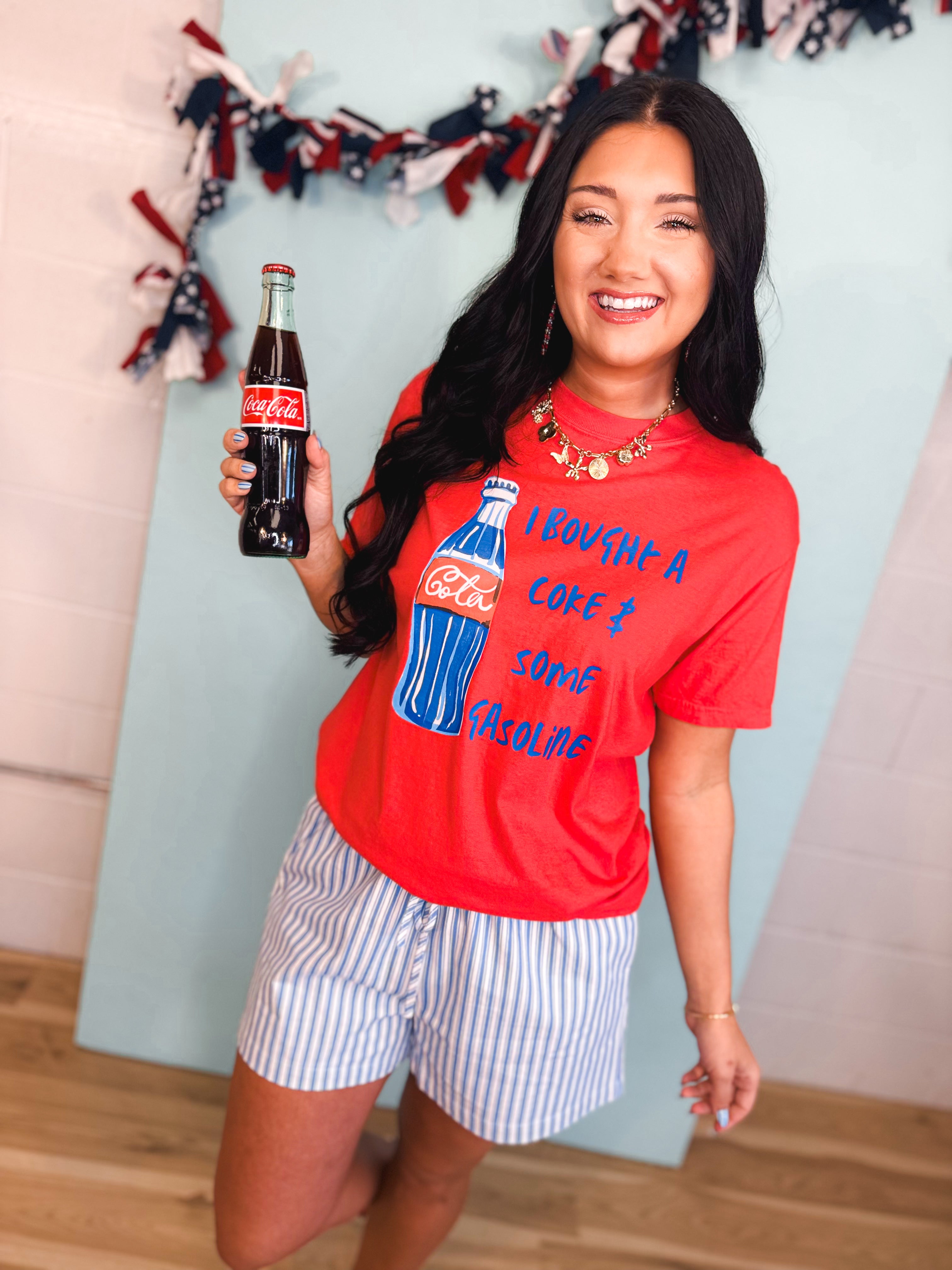 Bought A Coke Tee - Paprika Red - Lace and Grace Boutique