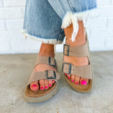 Birkenstock Arizona Pap Chunky Suede Leather Sandal - Taupe Tonal