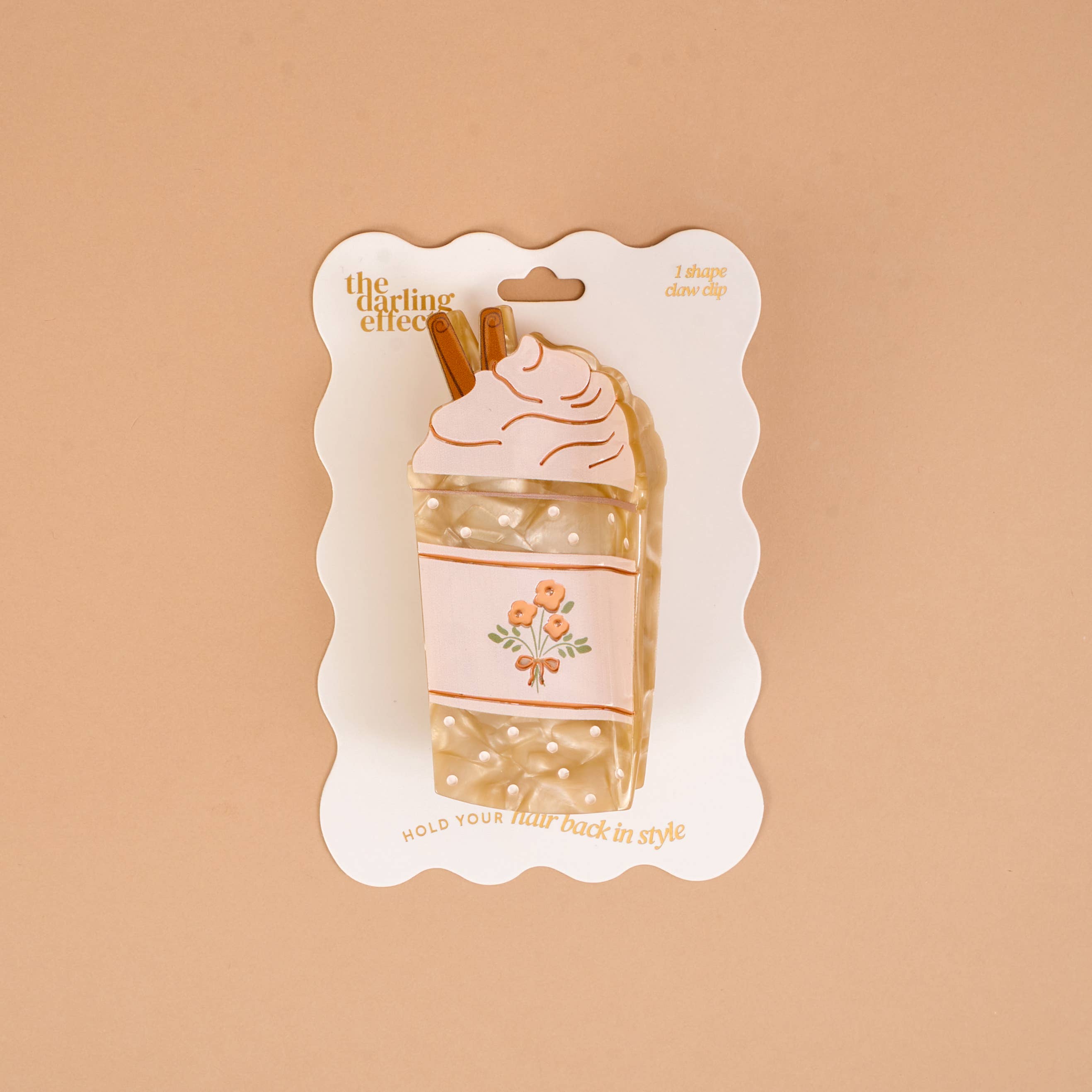 Fall Latte Claw Clip - Lace and Grace Boutique