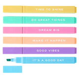 Inspirational Highlighters, Set of 6 - Multicolor - Lace and Grace Boutique
