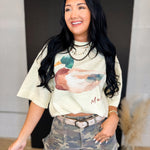 Mallard Duck Oversized T-Shirt - Cream - Lace and Grace Boutique