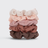 Kitsch Textured Scrunchie Set - Terracotta