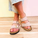 Birkenstock Arizona Soft Footbed Nubuck Sandal - Soft Pink - Lace and Grace Boutique