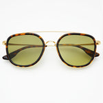 FREYRS Weston Acetate Round Unisex Sunglasses - Tortoise/Fade Green - Lace and Grace Boutique