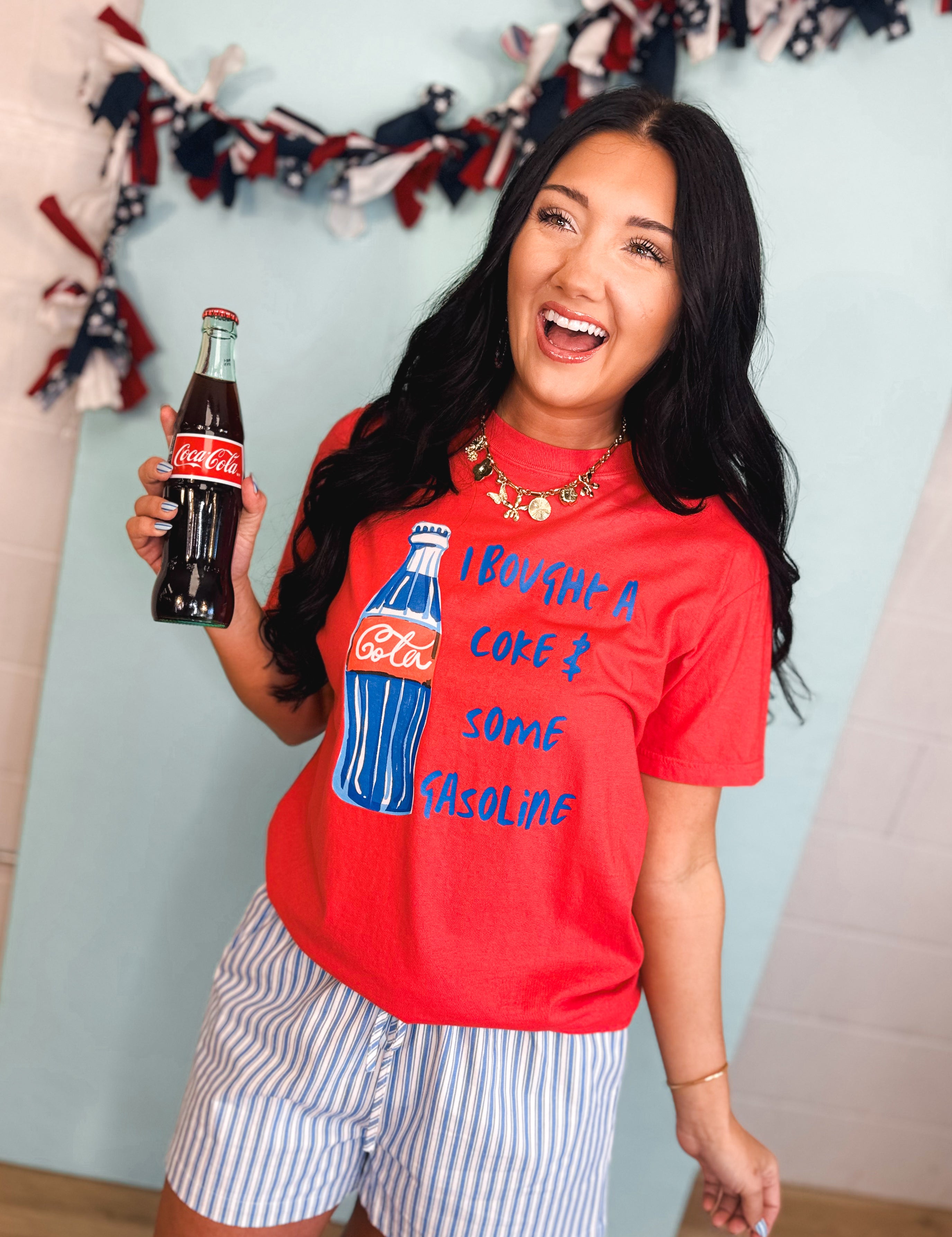 Bought A Coke Tee - Paprika Red - Lace and Grace Boutique