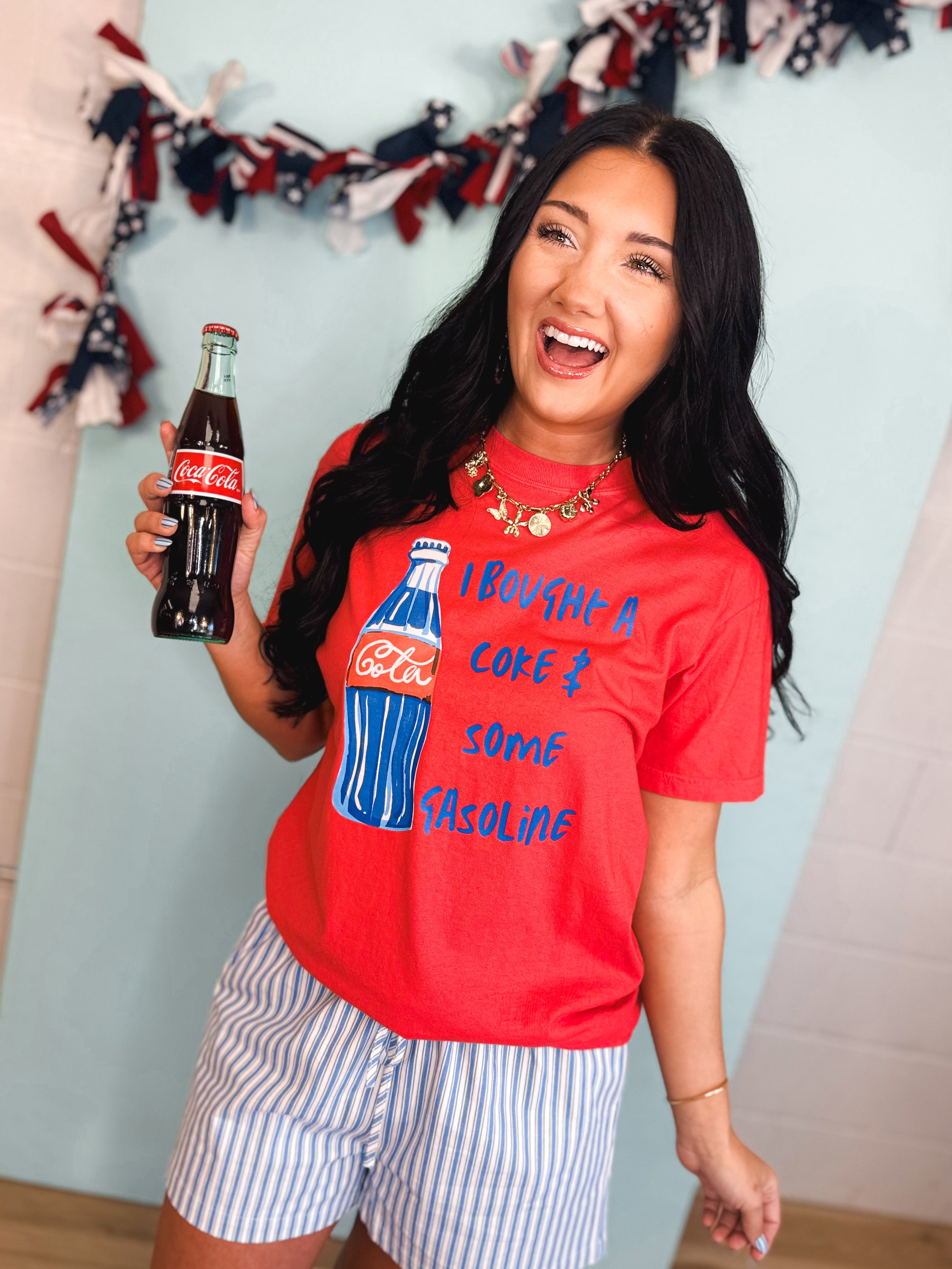 Bought A Coke Tee - Paprika Red - Lace and Grace Boutique
