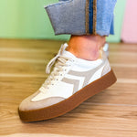 The Nova Sneaker - White Beige - Lace and Grace Boutique